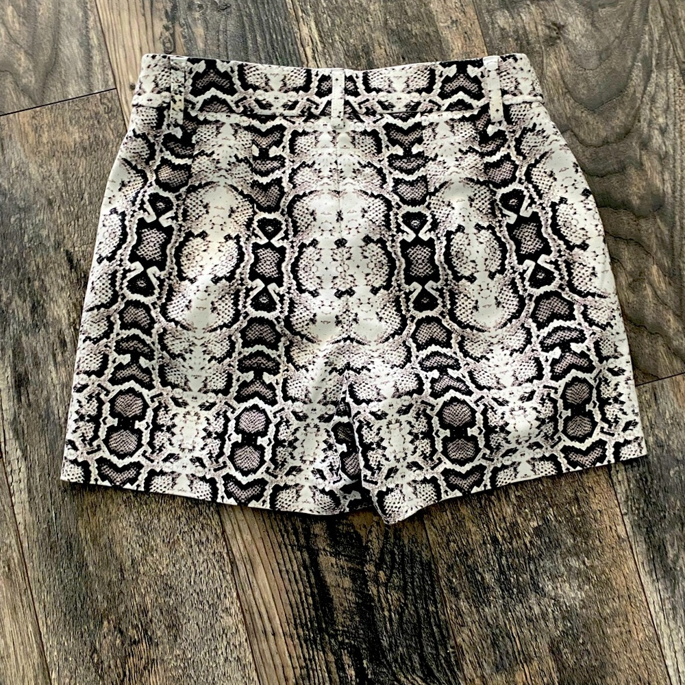 Express snake skin print shorts